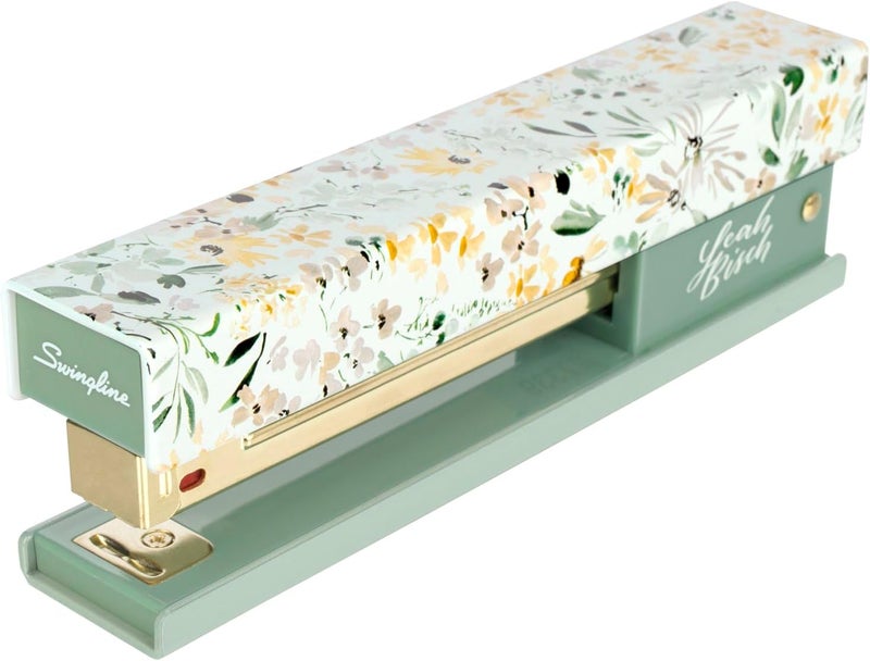 Swing Line Stapler by Leah Bisch, 20 Sheet Capacity, Full Strip, Wildflowers, Colorful Fashion Design (S700034) - Image 1